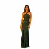 Green Halter Lace Up Sequins Bodycon Mesh Evening Brithday Party Gowns Dress