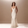 White Lace V Neck Sexy Elegant Women Evening Birthday Event Pleated Formal Dress