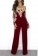Red Long Sleeve Lace Women Sexy Jumpsuit
