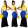 Yellow Short Sleeve Women Sexy Maxi Dress