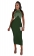 Green Sleeveless O-Neck Rainstones Bodycons Midi Dress