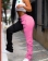 Pink Belted Fashion Women Trousers