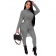 Black Long Sleeve Fashion Hound-tooth Printed Women Catsuit Dress