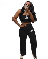 Black Off-Shoulder Boat-Neck Printed Sports Dress