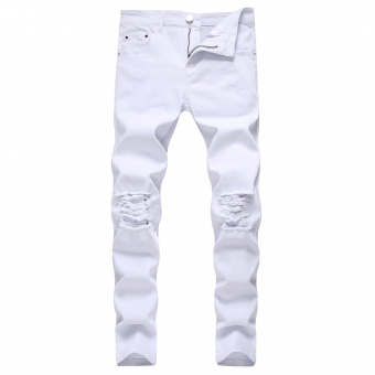 White Men's Fashion Jeans Trousers