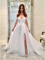 White Sleeveless V-Neck Women Fashion Maxi Dress
