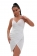 White Halter V-Neck Sexy Silk Fashion Women Mini Dress