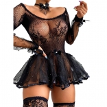 Black Sexy Lace Women Skirt Lingerie
