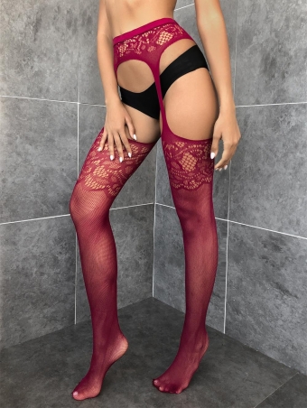 WineRed Lace Sexy Women Body Stockings