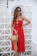 Red Off-Shoulder Halter Women Fashion Jersey Dress