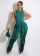 Green Sleeveless Foral Tassels Women Fashion Sexy Jumpsuit
