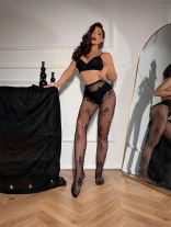 Black Sexy Lace Nets Ladies Stockings