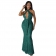 Green Sleeveless Deep V-Neck Sequins Slim Sexy Evening Party Long Dress