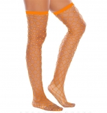 Orange Diamond Hollow-out Sexy Stockings