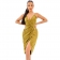 Golden Sleeveless Halter V-Neck Sequin Sexy Women Mini Dress