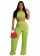 Green Off-Shoulder V-Neck Bodycon Sexy Women Jumpsuit