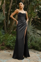 Black Low-Cut Fashion Straps Women Sexy Evening Long Dress