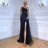 Black Sequin Fairy Sleeveless Fashion Slim Midi Evening Long Dress