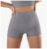 Gray Solid Seamless Shorts Women Soft Workout Tights Fitness Outfits Yoga Pants Gym Wear
