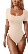 Beige Women's New Sexy Striped Bodycon One Pieces Rompers