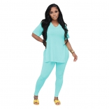 SkyBLue Women's Casual Party Pants Sports Short Sleeve Sexy Jumpsuit Dress