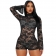 Black Lace Long Sleeve Mesh Sexy Women Party Romper Playsuits