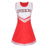 Red sexy female cheerleading outfit