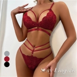 Red Women's Sexy Erotic Underwear Sexual Lace Bra Brief Sets