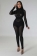 Black Women's Fashion Woolen Knitted Bodycon Sexy Prom Party Jumpsuit