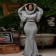 Grey Women's Long Sleeve Two Pieces Set Bodycon Party Prom Catsuit Dress