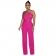 RoseRed Women's Fashion Buttons Sexy Jumpsuit Slim Fit One Shoulder Wide Leg Pants Dresses