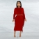 Red Women's Long Sleeve O-Neck Tops Tassels Bodycon Midi Formal Dress