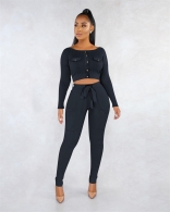 Black Women Button Striped Long Sleeve Crop Tops Bodycons Sexy Party Jumpsuit Dress